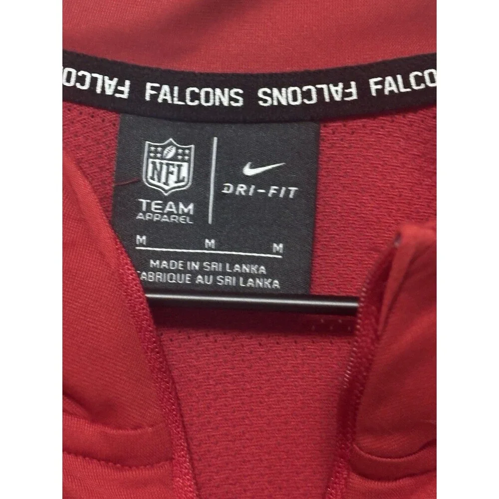 Men’s NFL Atlanta Falcons Dri-Fit Red Quarter-Zip Pullover. Size M